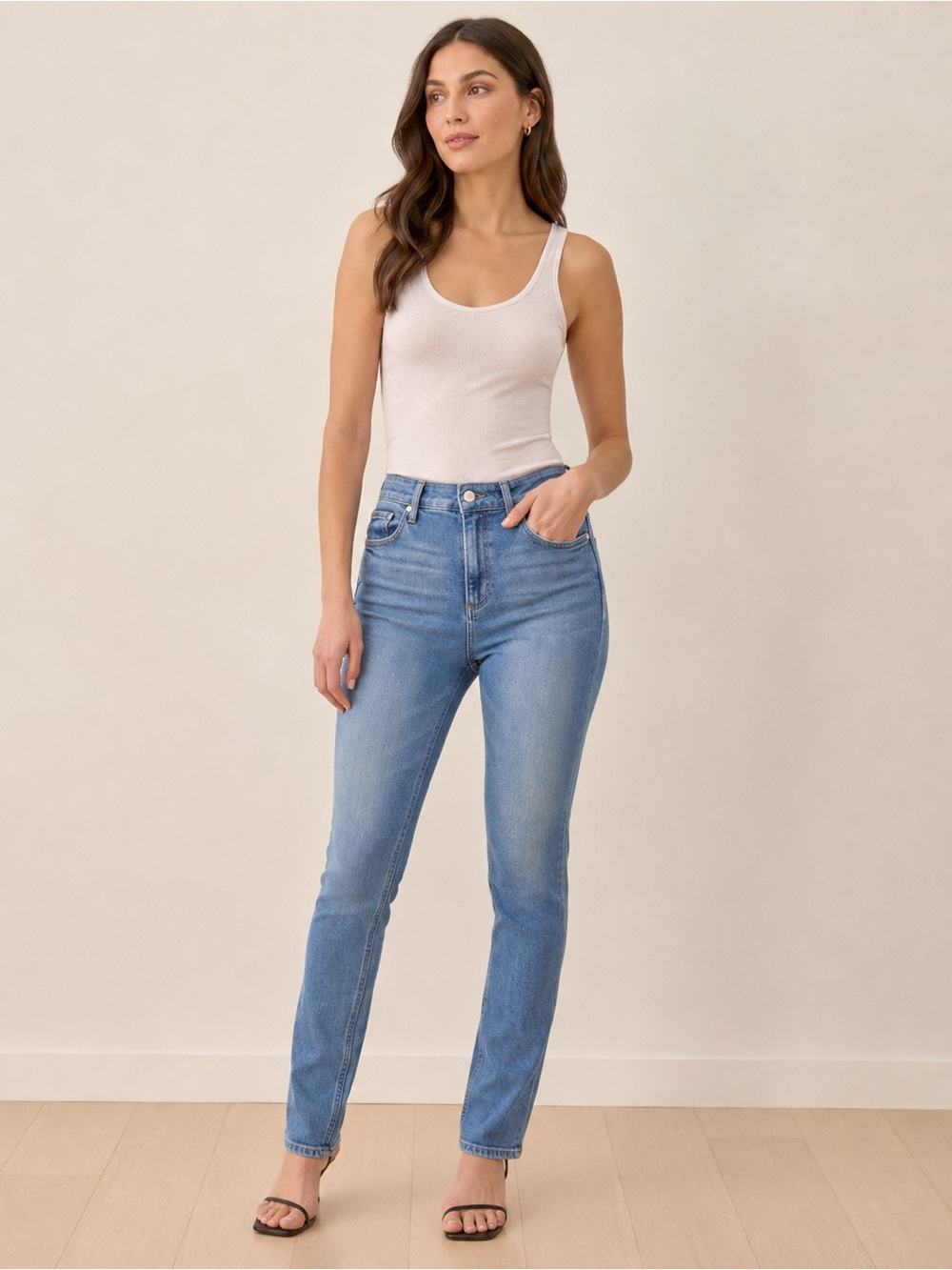 PAIGE Sarah Slim High Rise Jeans Women’s Size 28 Light Wash Stretch Denim